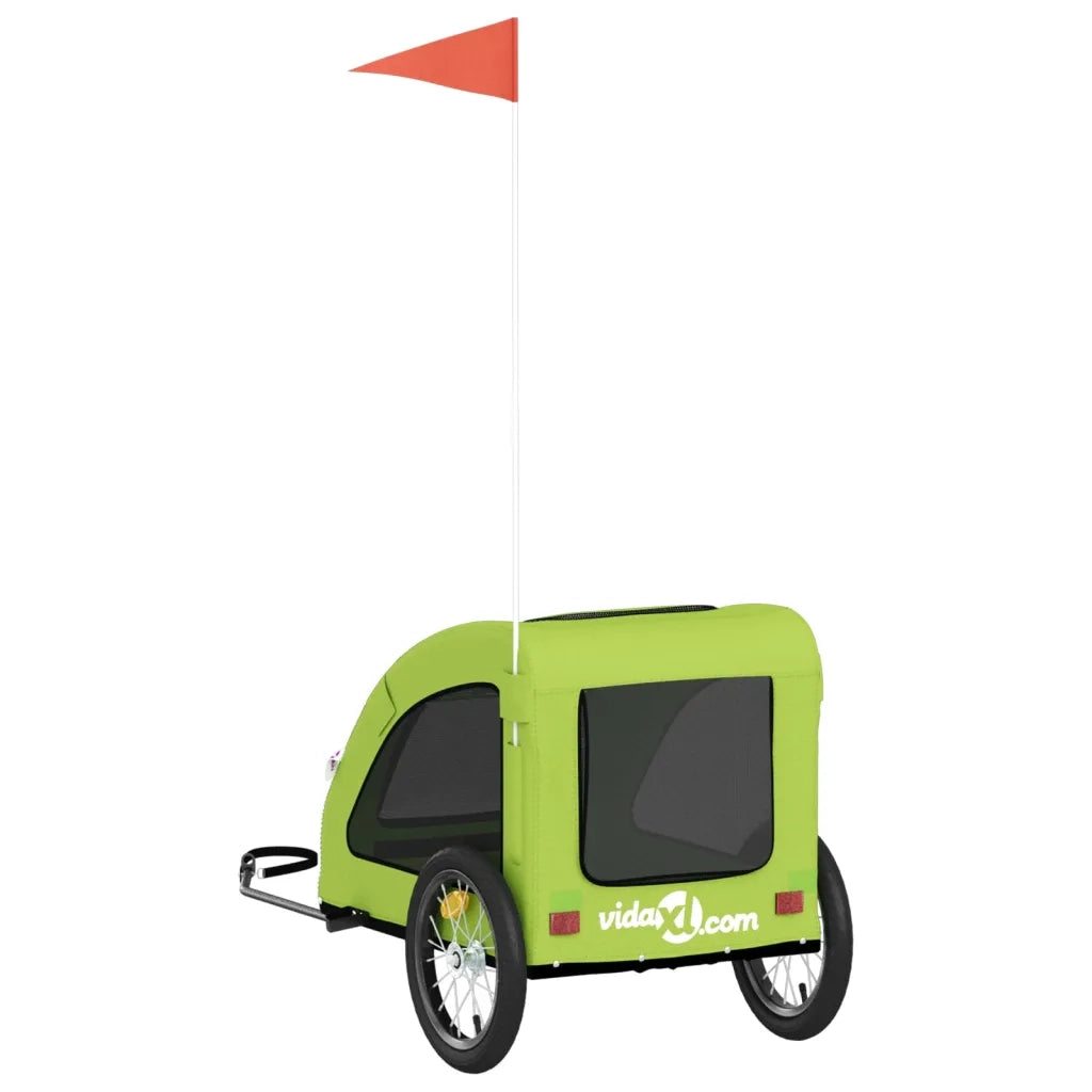 Rimorchio da Bici per Animali Verde Oxford e Ferro CFW5796350