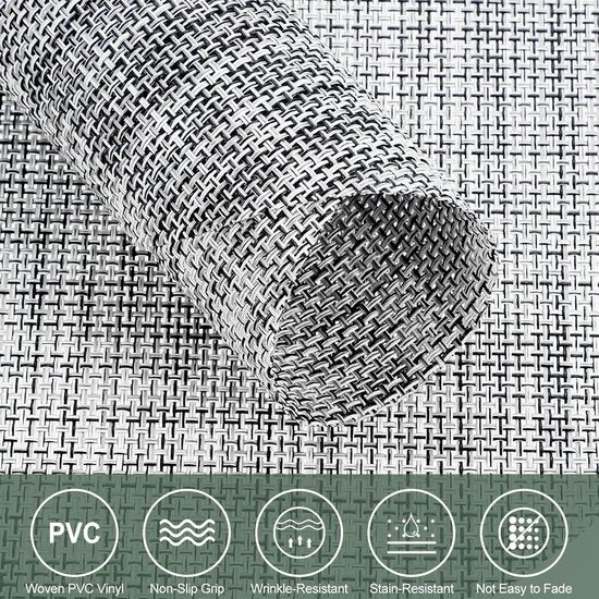 Set di 4 piatti da tavolo rotondi in PVC da 35 cm - Antiscivolo - Resistente al calore - Lavabile - Adatto per tavolo da pranzo