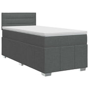 Letto box spring con materasso Grigio Scuro 80 x 200 cm Tessuto 3451074