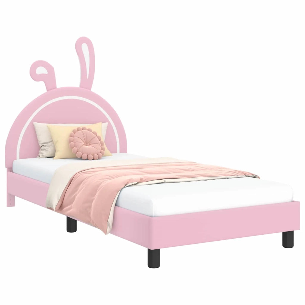 Struttura letto bambini con testata-Giroletto per bambini Rosa 90 x 190 cm PU 192816