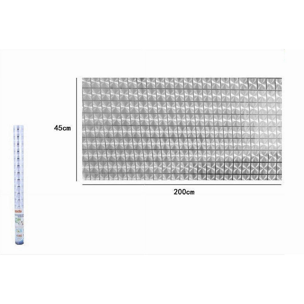 Trade Shop - Rotolo Pellicola Finestre Strisce Statiche 2d Opaca 45cmx2mt Adesiva Vetro 10107 -