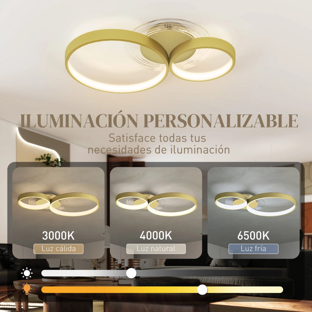 Lampada a Soffitto LED 40W 3000K/4000K/6500K ¨C zephmum ¨C Dorato