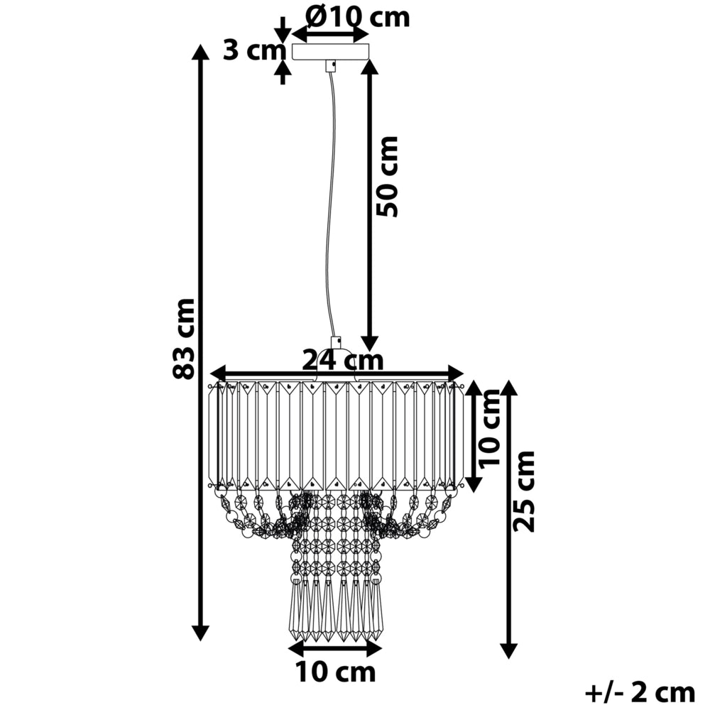 Lampada a Sospensione Metallo Grigio Vetro Acrilico 83 cm Lampadario Decorativo Finitura Lucida Glam