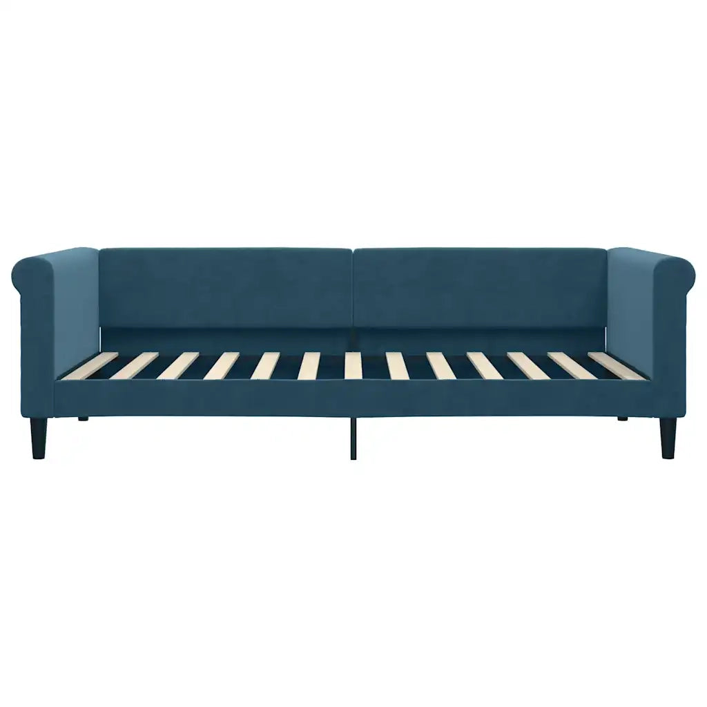 Divano Letto con Materasso Blu 90x200 cm in Velluto 3197746