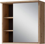 Specchio wellness con materiale in legno marrone - B 60 H 61 D 28 cm - Mobili per bagno - Armadio per la stanza da bagno