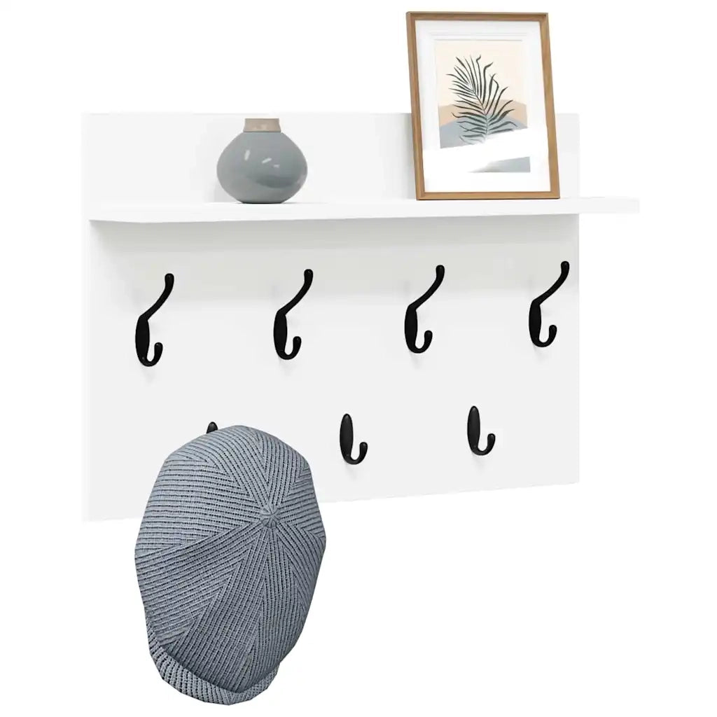Appendiabiti a muro Bianco 60 x 40 x 12 cm Legno multistrato 874427