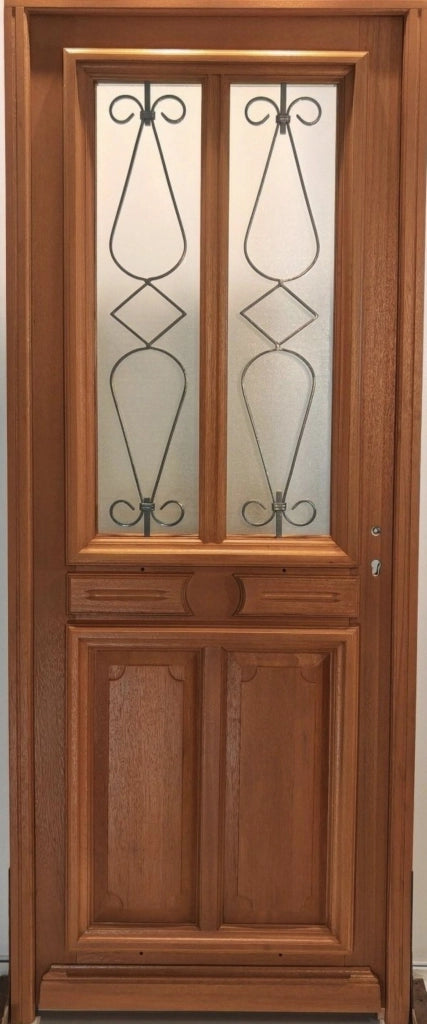 Porta d'ingresso in legno Exo modello 'BAYA' 200X80 a sinistra a spinta (dimensioni della tabella) senza maniglia