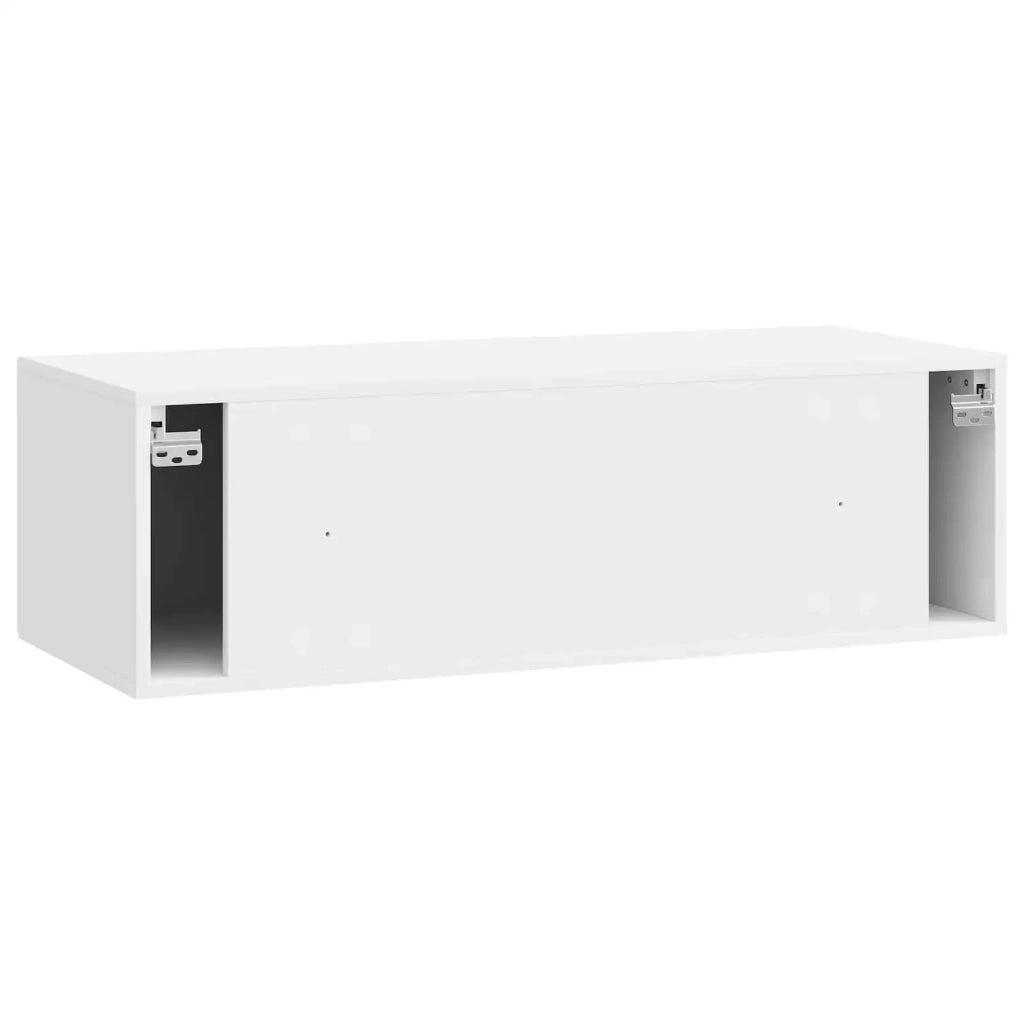 Mobile Porta TV da Muro Bianco Lucido 98 x 41 x 30 cm