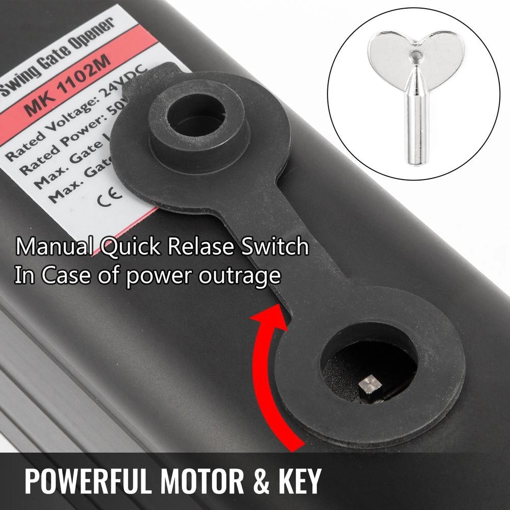 Double Swing Gate Opener Garage Door Drive 300kg 2.74m