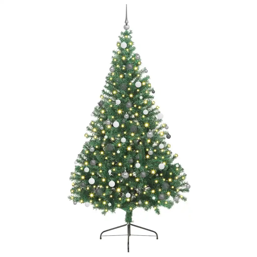 Albero di Natale artificiale con luci integrate Verde 240 cm 3397036