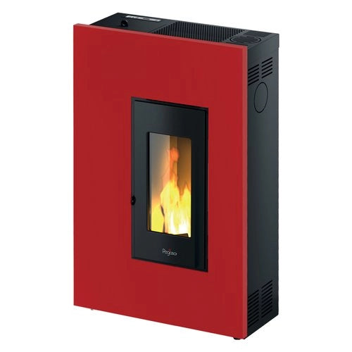 Stufa pellet pegaso 7020034 madison 5 slim rosso