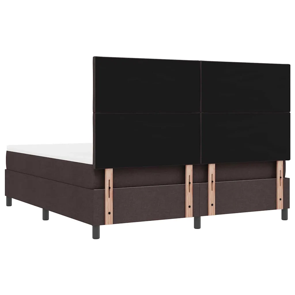 Letto a molle con materasso Marrone Scuro 180 x 200 cm Tessuto 3344166