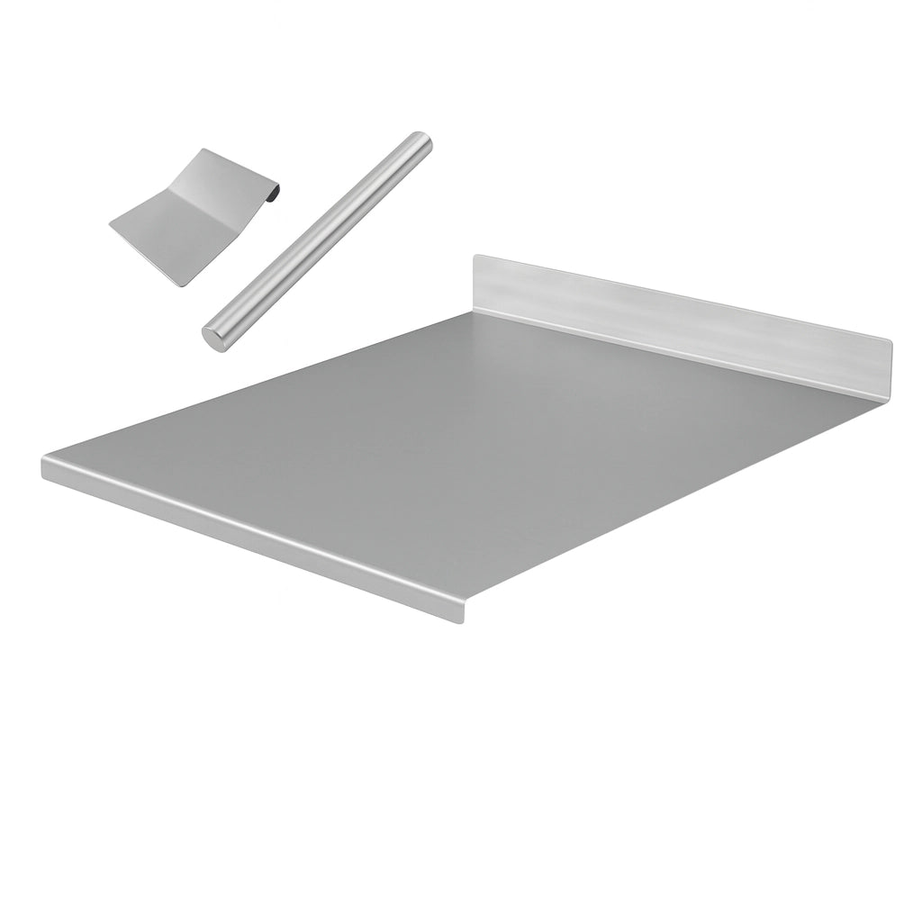 ZOIMANIA - Spianatoia con Tarocco e Mattarello - Inox - Cucina - Profondità 45 Dimensione Spianatoia: L 110 x P 45 x 7cm x 3cm