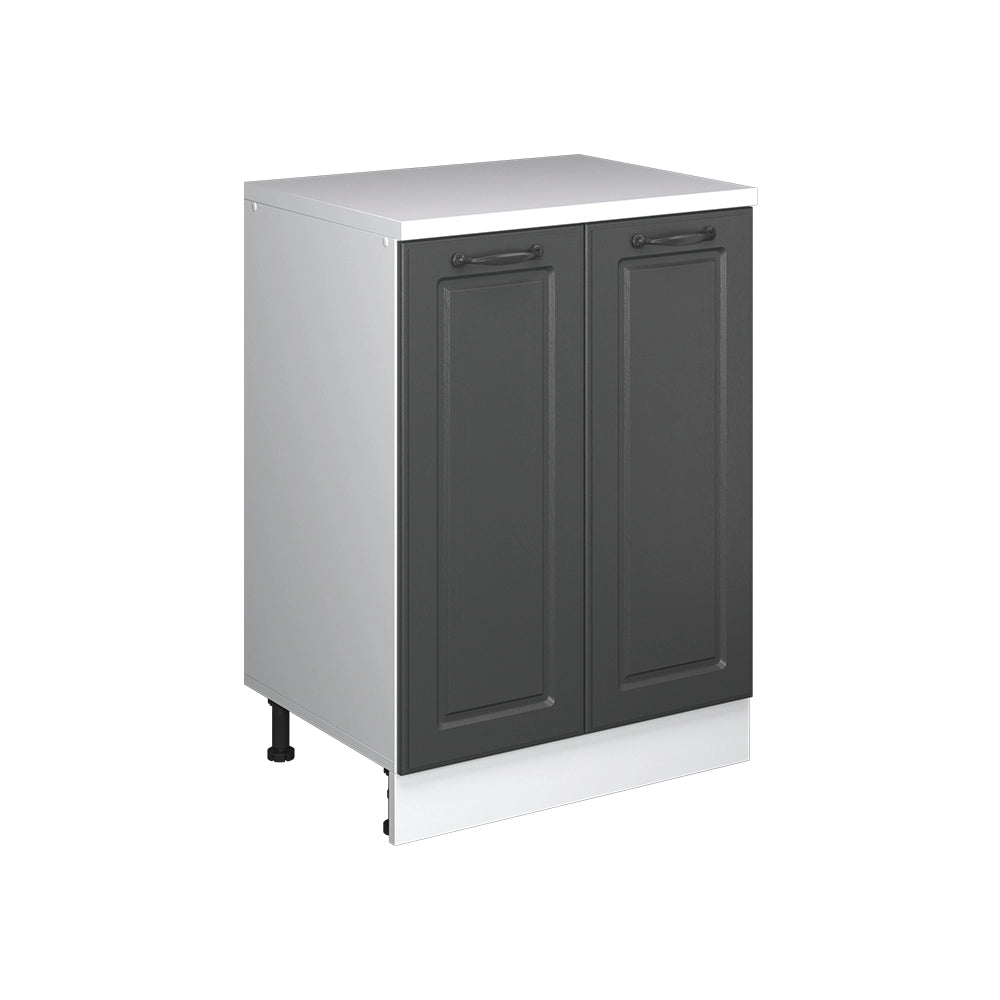 Mobile per mansarda Rion Antracite rustico/Bianco 60 x 83.8 cm senza inclinazione con 2 ante Vicco