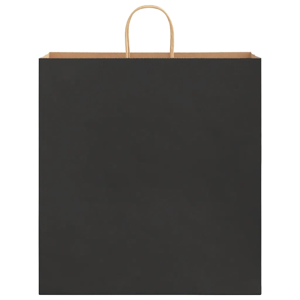 vidaXL Sacchetti di Carta 50 pz con Manici Neri 45x17x48 cm