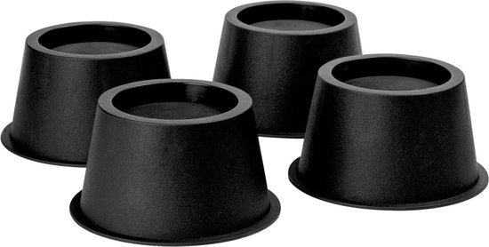 Verdoppiamento di pavimento - Aggiungi un'altezza di 5 cm - Protezione del pavimento - Set da 4 Nero
