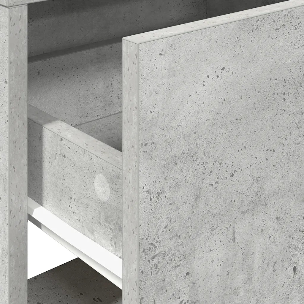 Comodino con Cassetto Grigio Cemento 51x31x47 cm 858674