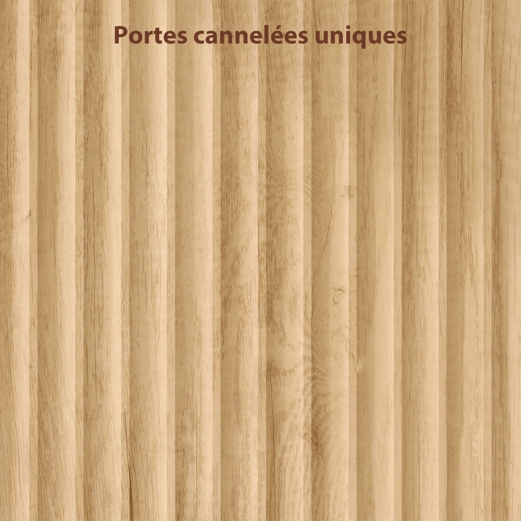 Armadio Camera da Letto con 2 Ante Scorrevoli 2 Cassetti Appendiabiti ¨C zephmum ¨C 80x50x180 Legno Naturale