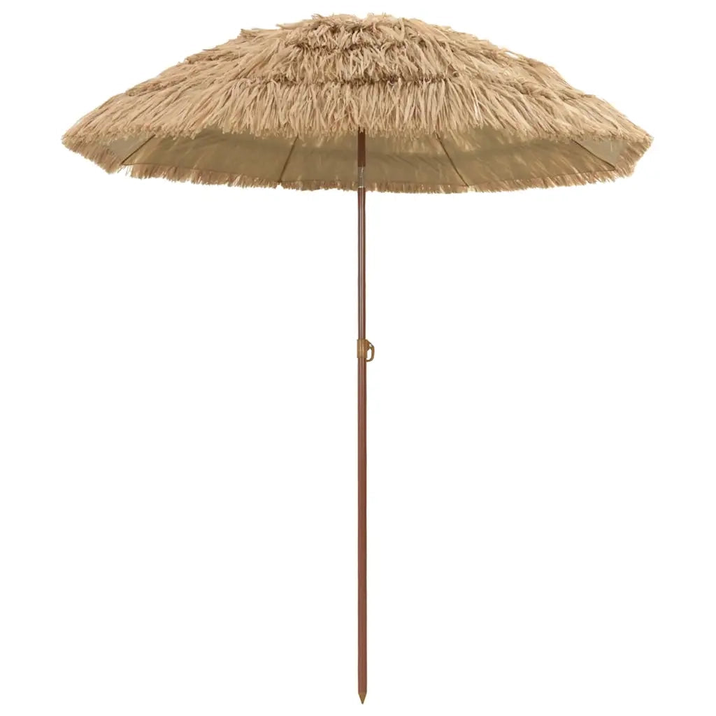 vidaXL Ombrellone da Spiaggia Marrone Ø 160 x 196 cm Acciaio