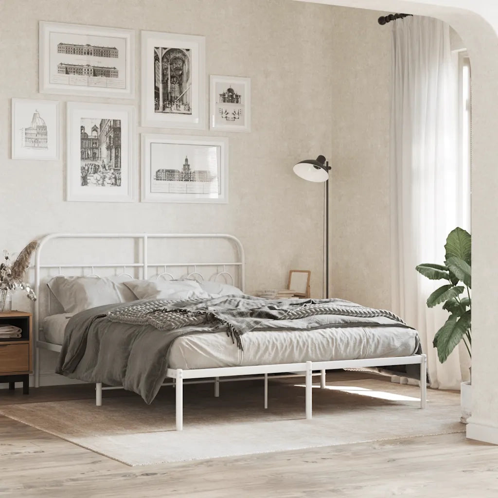 Testiera | Testata di Ricambio in Metallo Bianco 140 cm