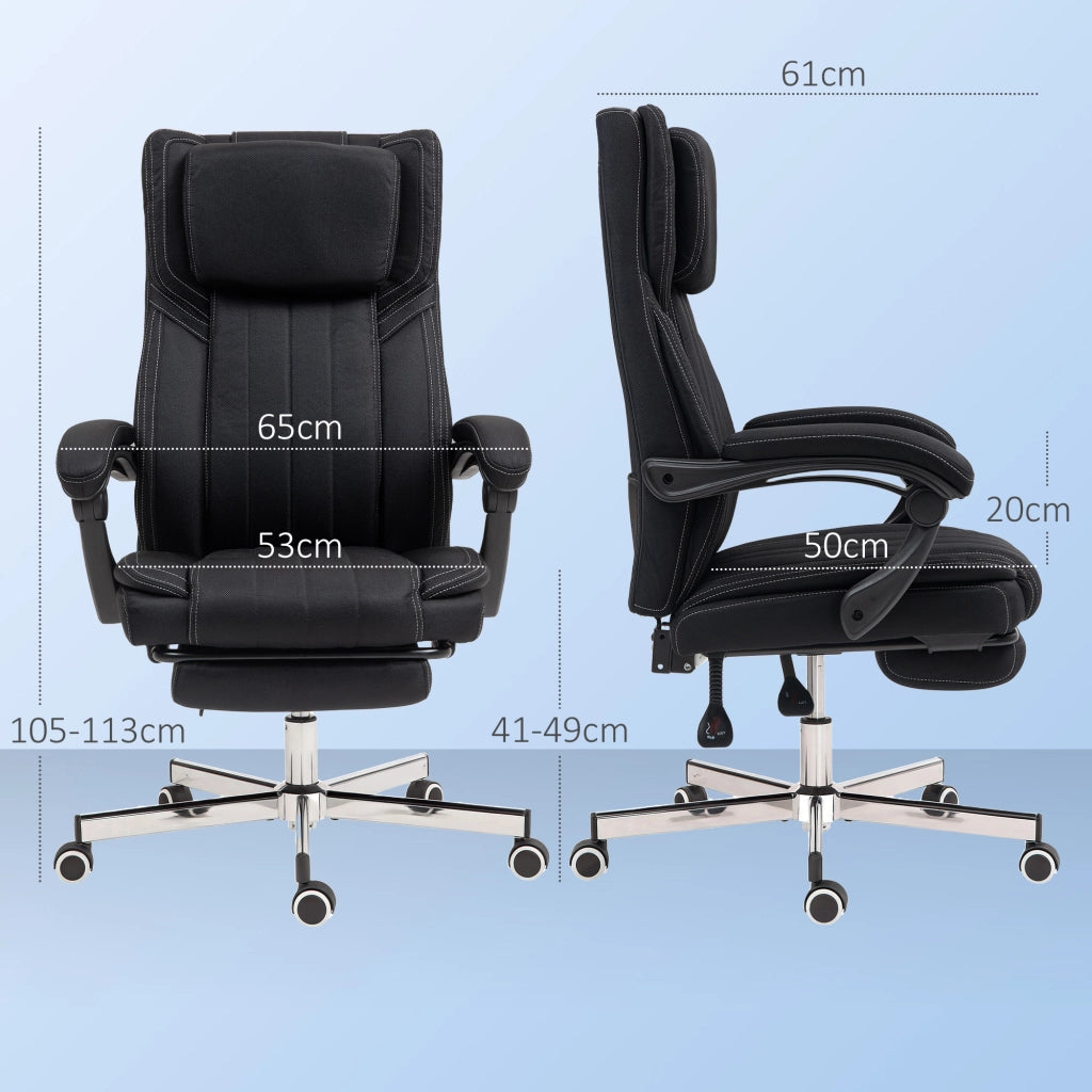Sedia da ufficio girevole con schienale regolabile ¨C Minimal ¨C Nero 65x61x105-113 cm