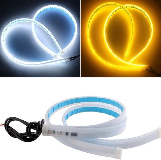 Fascia LED a LED Flow 60 cm Illuminazione diurna - Indicazione di direzione acqua resistente - Per auto e camion - Contenuto necessario