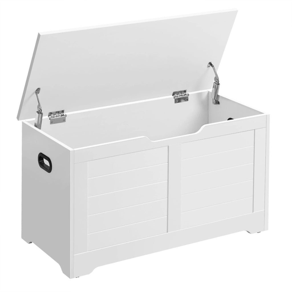 Panca Contenitore Oslo in Legno Bianco con Maniglie
