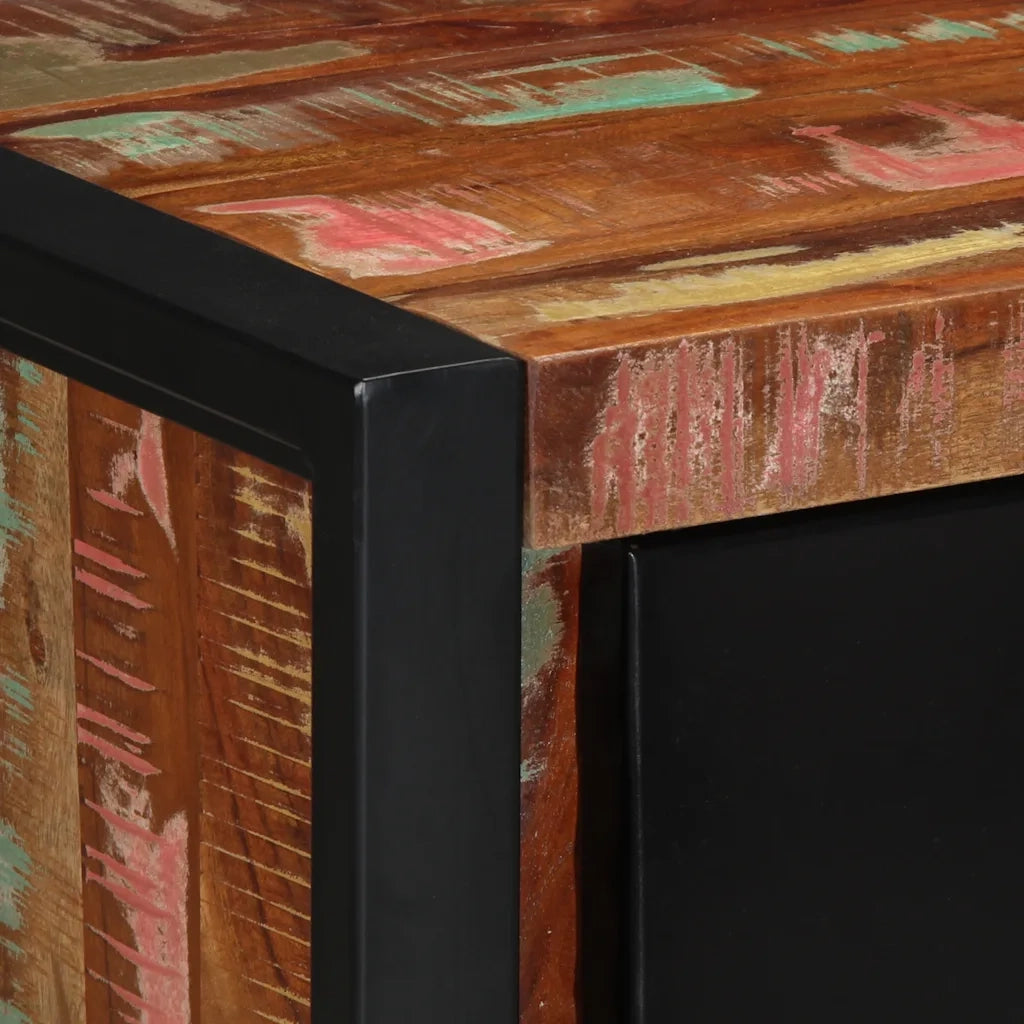 Mobiletto con cassetti multicolore 50x35x70 cm in legno massello di recupero 4013584