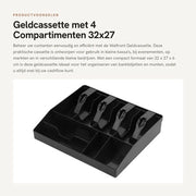 Cassaforte in plastica 32 x 27 cm - 4 compartimenti - 4 cassettoni - peso 565 g - ideale per piccole cassette - Cassaforte leggera