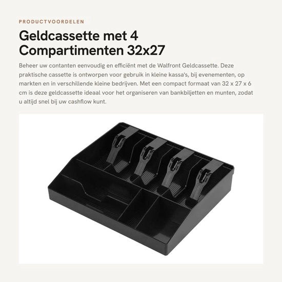 Cassaforte in plastica 32 x 27 cm - 4 compartimenti - 4 cassettoni - peso 565 g - ideale per piccole cassette - Cassaforte leggera