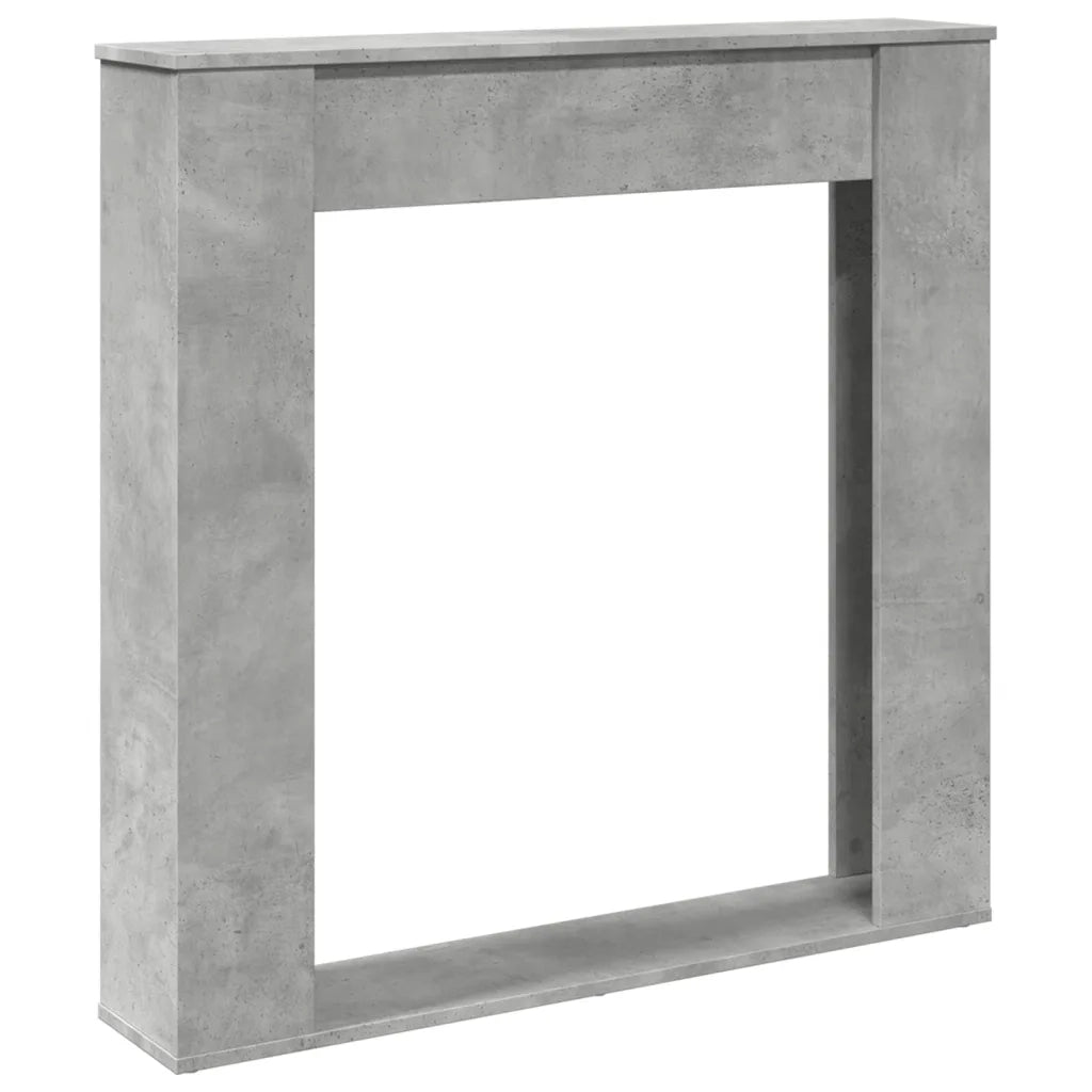 Cornice per Camino-Rivestimento per Camino Grigio Cemento 100x20x100 cm in Truciolato