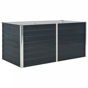 Fioriera | Cassetta per fiori | Vaso Rialzata Antracite 160x80x77 cm in Acciaio Zincato