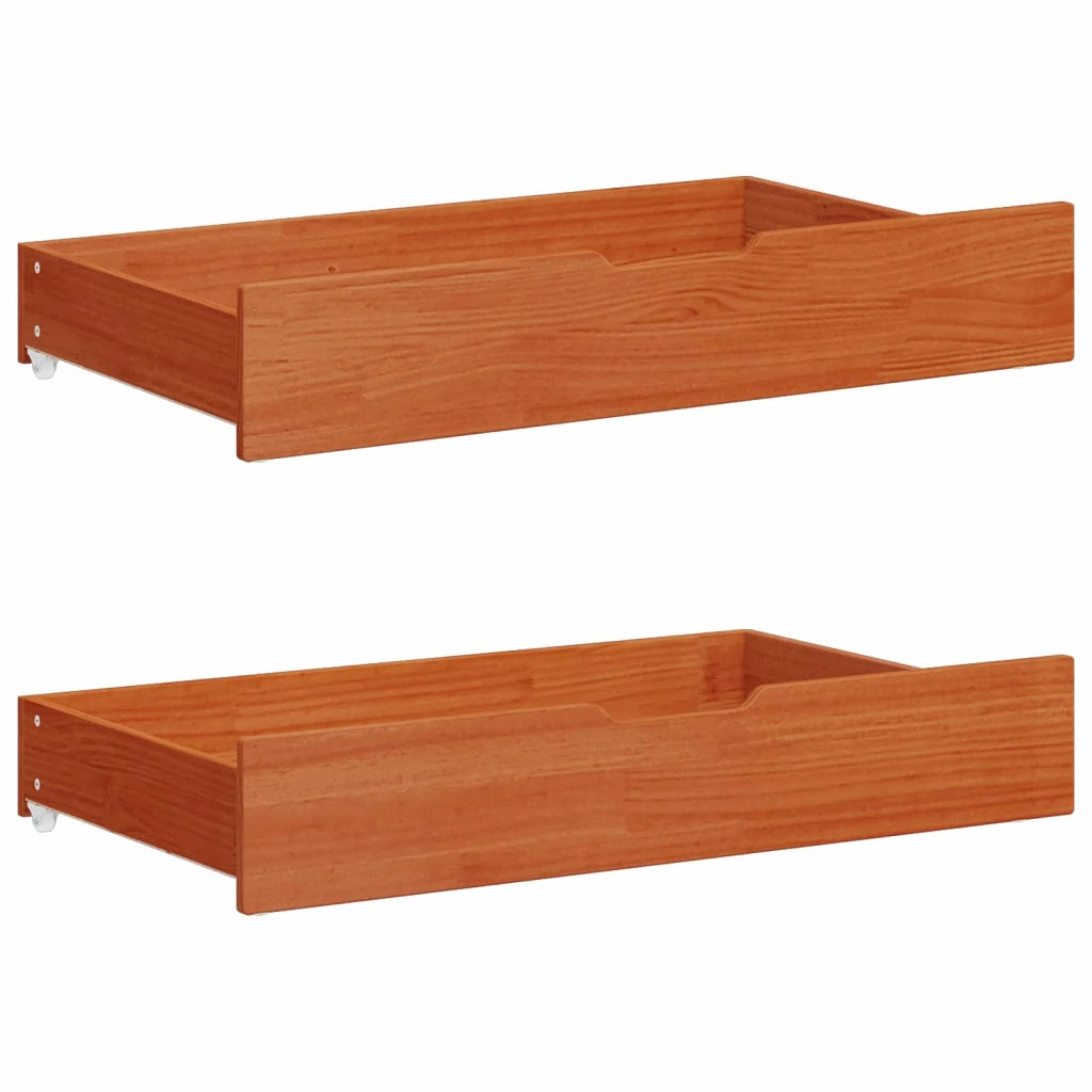Struttura del letto Marrone cerato Legno di Pino Massello