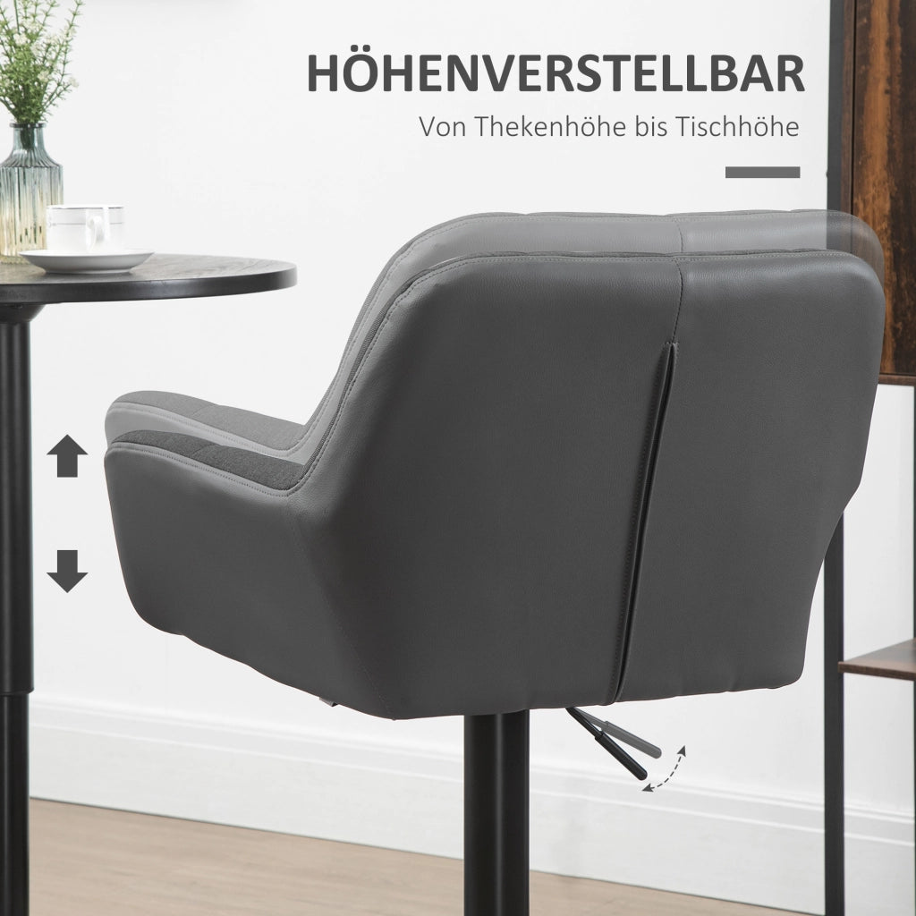 BARHOCKER Set da 2 pezzi Regolabile in altezza 57,5 x 52,5 x 93-114 cm Grigio