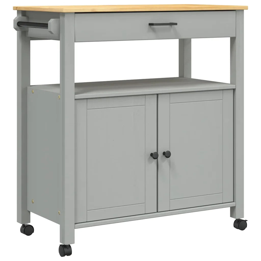 Carrello da Cucina MONZA 84x40x90 cm in Legno Massello di Pinocod mxl 86651