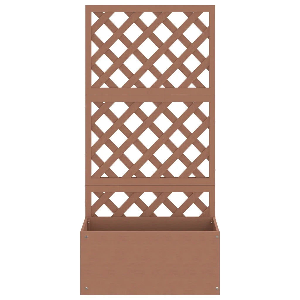 Fioriera a Traliccio Marrone 65x33x135 cm WPC 362575