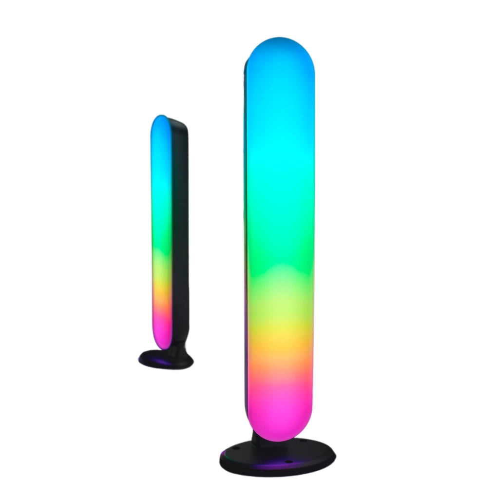 Lampada da tavolo RGB musicale nera 2pz con telecomando
