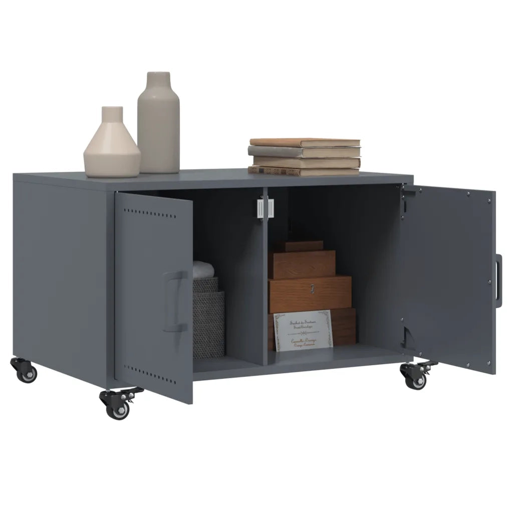 Tavolino da Salotto Antracite 68x50x43,5 cm in Acciaio 846688