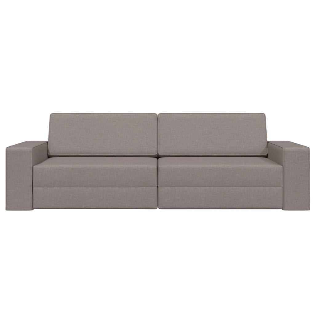 Divano Letto 2-in-1 Tortora 245x150x60.5 cm Tessuto