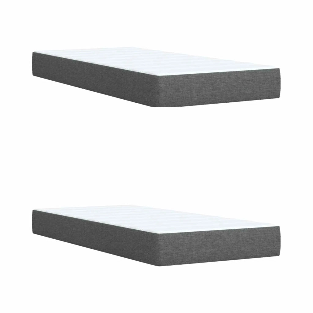 Letto ottomano con materasso Grigio Scuro 200 x 200 cm Tessuto 3457516