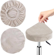 Seduta elastica per sedie da pranzo rotonde, lavabile - colore Beige, 32-38 cm