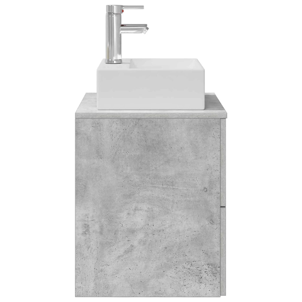 Mobile Lavabo da Parete Grigio Cemento 49,5 x 41 x 62,5 cm 890281