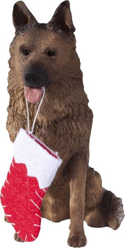 Scultura del Cane Pastor Tedesco - Design Realistico - [1 pezzo] - [marrone] - [poliressino] - [120 cm]