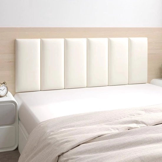 Pannelli da parete 3D, 2 pezzi 30 x 40 cm rivestimento da parete, pannelli da parete imbottiti, cuscini da parete, cuscini da parete autoadesivi per camere da letto, camere per bambini (bianco)
