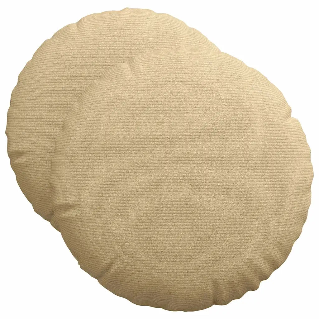 Cuscini per Seduta 2 pcs Grigio Verde Ø50 x 19 cm