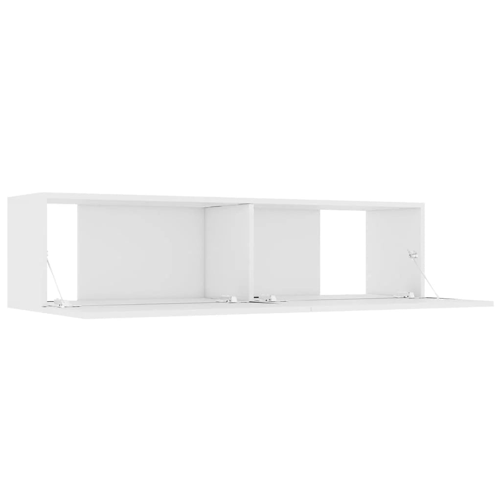 Mobile TV multimediale mensola TV credenza mobile TV sala da pranzo soggiorno camera da letto 120 x 30 x 30 cm legno ingegnerizzato bianco 02_0025805