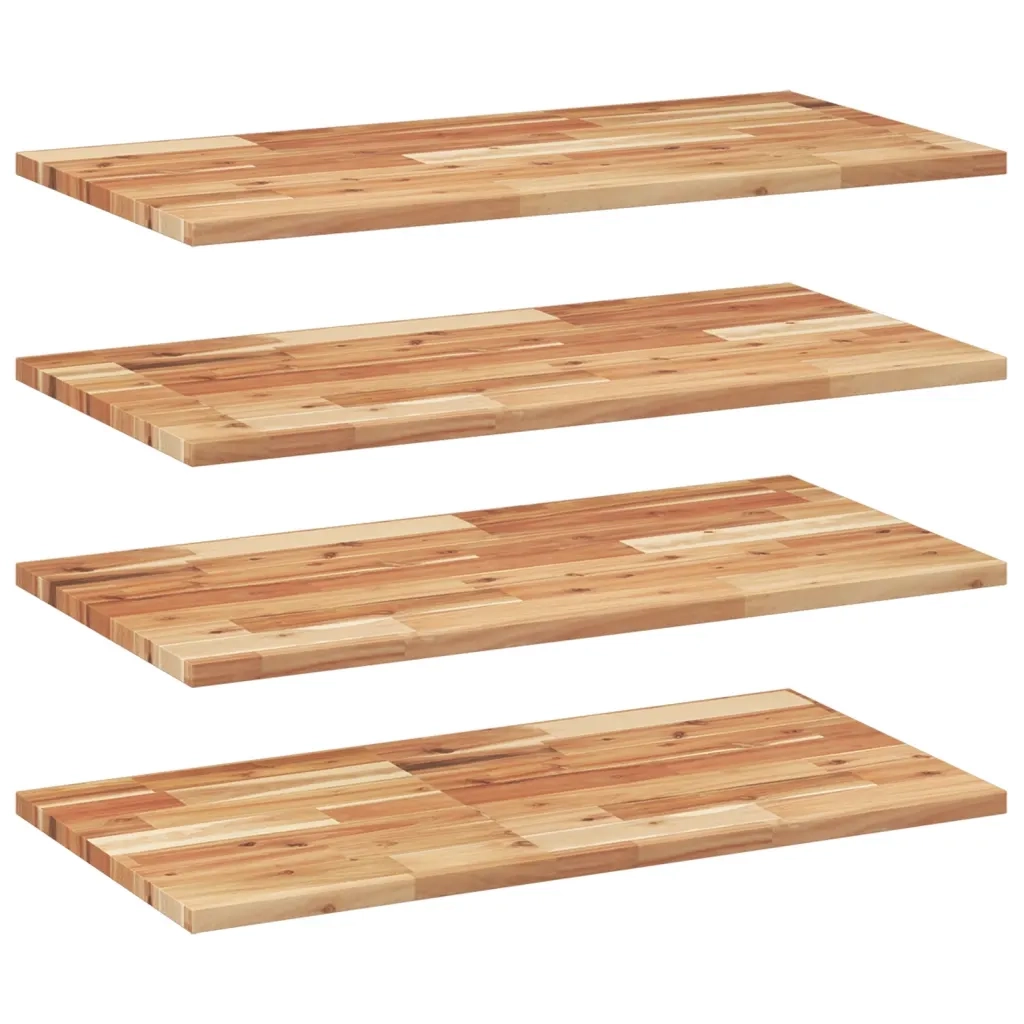 vidaXL Mensole da Parete 4 pz 100x40x2 cm Legno Acacia Rifinito a Olio