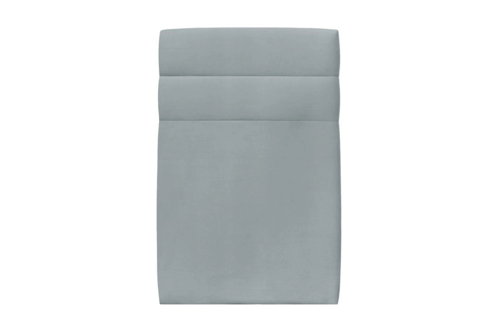 Testiera in tessuto velluto grigio blu con linee L90 cm