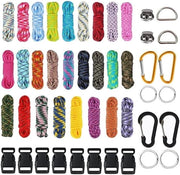 Set di corda multifunzionale in nylon - Corda 550 in nylon con ganci e aghi per cintura per cani collare per cani