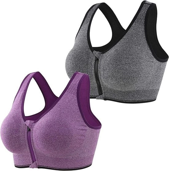 Camicia Sport - Fitness Camicia con Cerniera - Abbigliamento Sportivo Donna - 2PCS